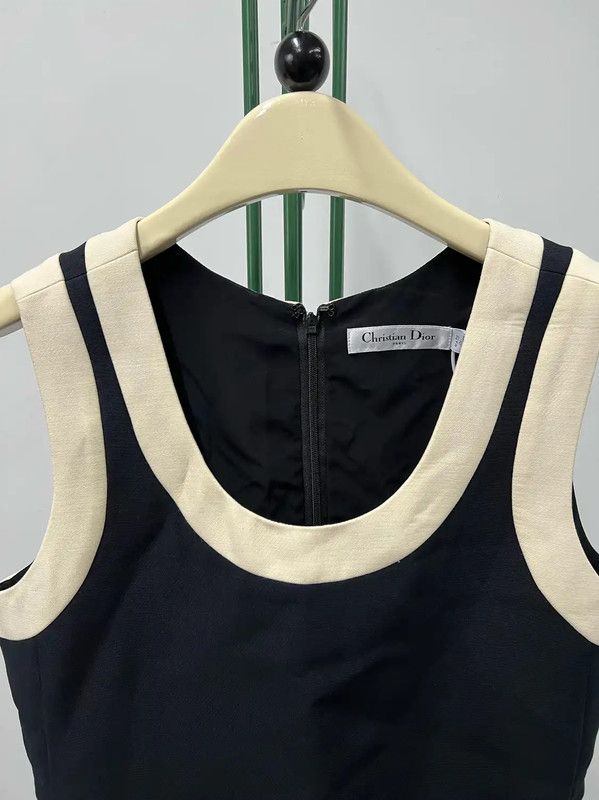Dior Dior Summer Black Cotton Sleeveless Dress 0089 Size M / US 6-8 / IT 42-44 - 3 Thumbnail
