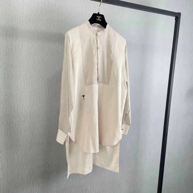Dior Dior Pale Pink Silk Long Sleeve Shirt 0089 Size S / US 4 / IT 40 - 4 Thumbnail