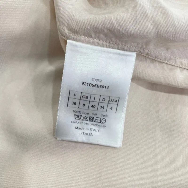Dior Dior Pale Pink Silk Long Sleeve Shirt 0089 Size S / US 4 / IT 40 - 8 Thumbnail