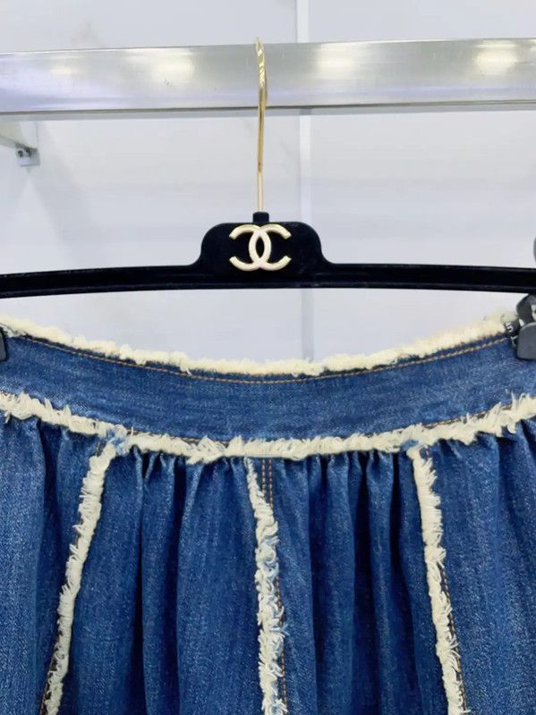 Dior Dior Blue Cotton Midi Skirt for Women 0089 Size 27" / US 4 / IT 40 - 3 Thumbnail