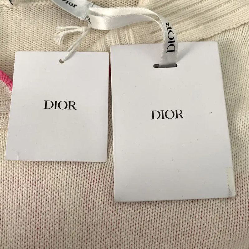 Dior Dior Cashmere Sweater with Pink Stripes 0089 Size XXS / US 00 / IT 34 - 6 Thumbnail