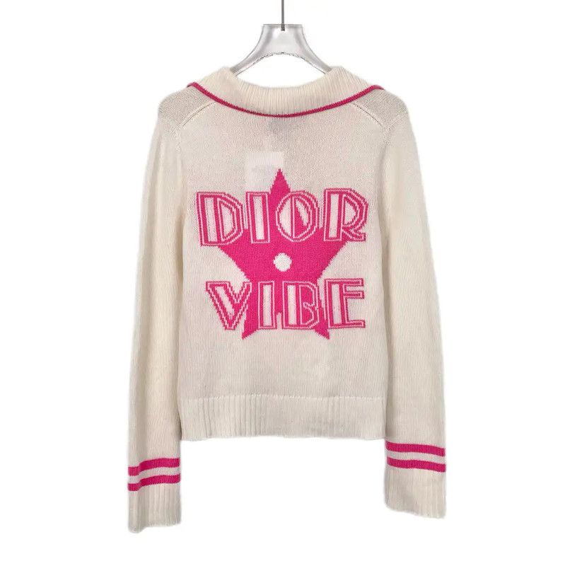 Dior Dior Cashmere Sweater with Pink Stripes 0089 Size XXS / US 00 / IT 34 - 2 Thumbnail