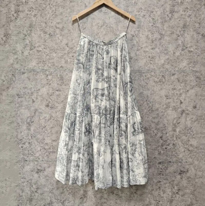 Dior Dior Women's Cotton White Midi Skirt 0089 Size 40" / US 18 - 2 Thumbnail
