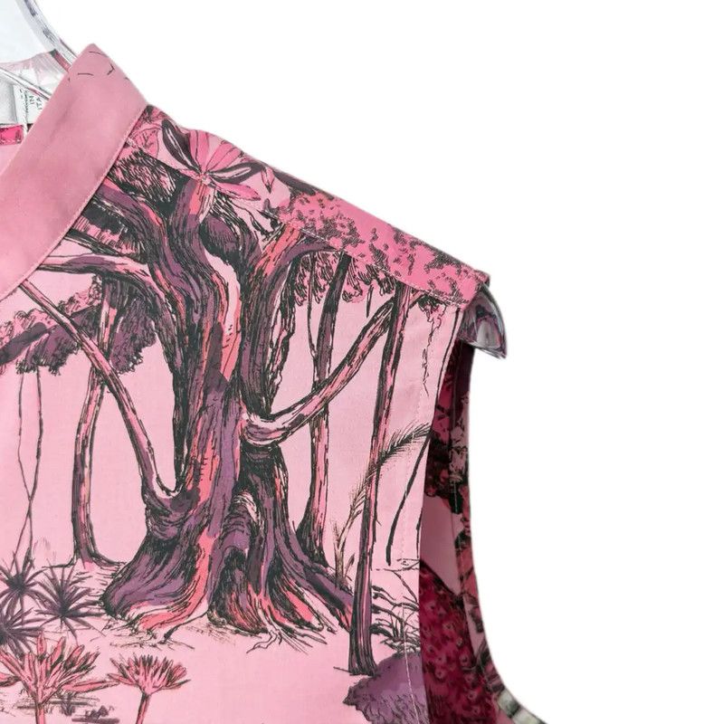 Dior Dior Pink Cotton Blend Sleeveless T-Shirt 0089 Size L / US 10 / IT 46 - 3 Thumbnail