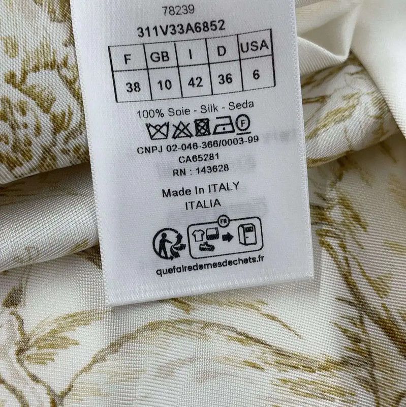 Dior Dior White Silk Women's Shirt 0089 Size S / US 4 / IT 40 - 4 Thumbnail