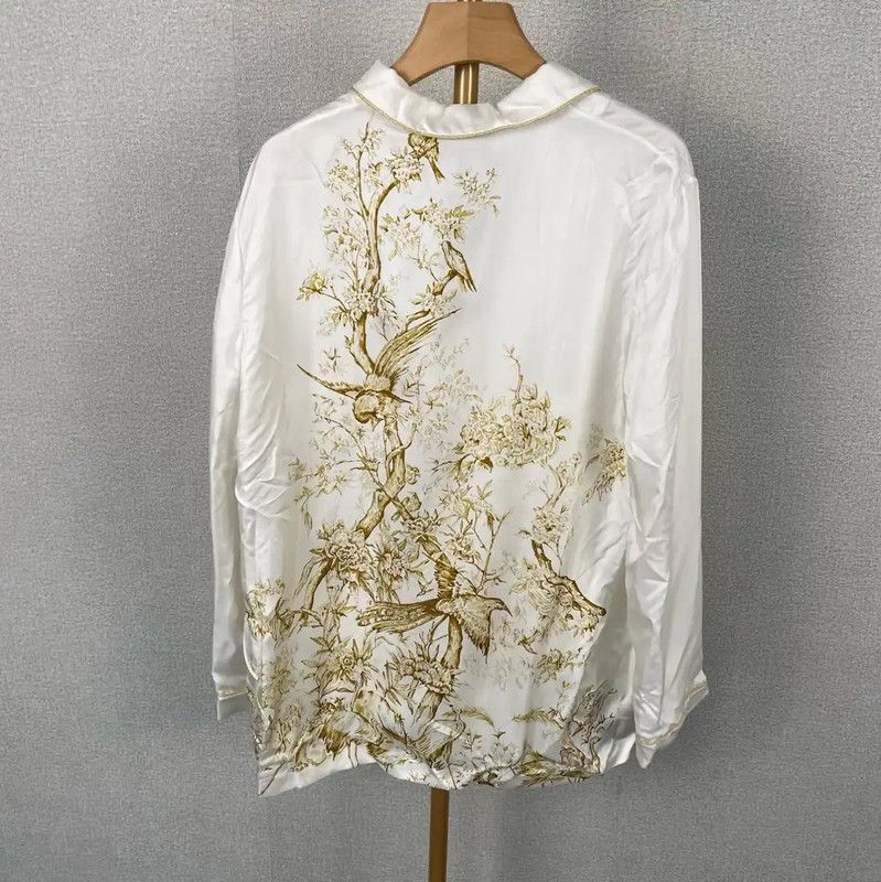 Dior Dior White Silk Women's Shirt 0089 Size S / US 4 / IT 40 - 2 Thumbnail