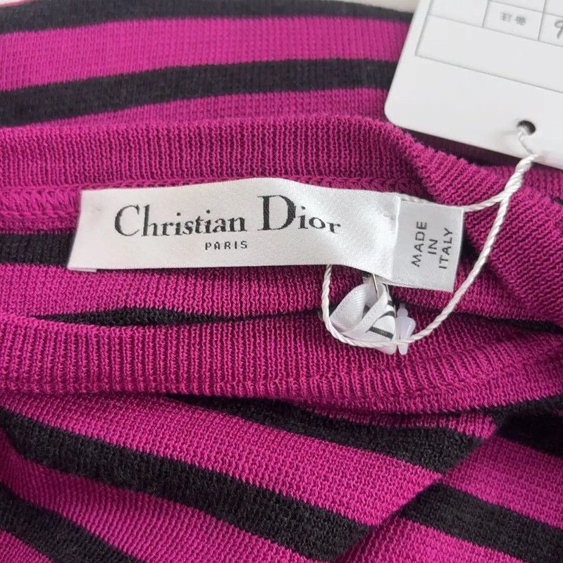 Dior Dior Pink Striped Cotton Women's Pullover 0089 Size XS / US 0-2 / IT 36-38 - 3 Thumbnail