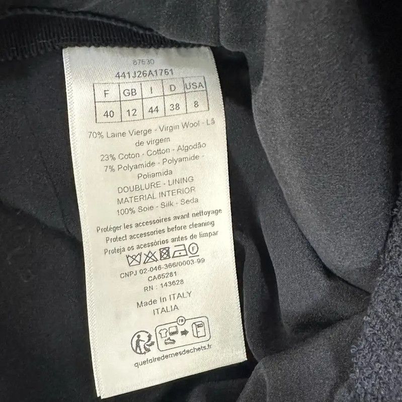 Dior Dior Women's Navy Wool Blend Skirt 0089 Size 36" / US 14 / IT 50 - 5 Thumbnail