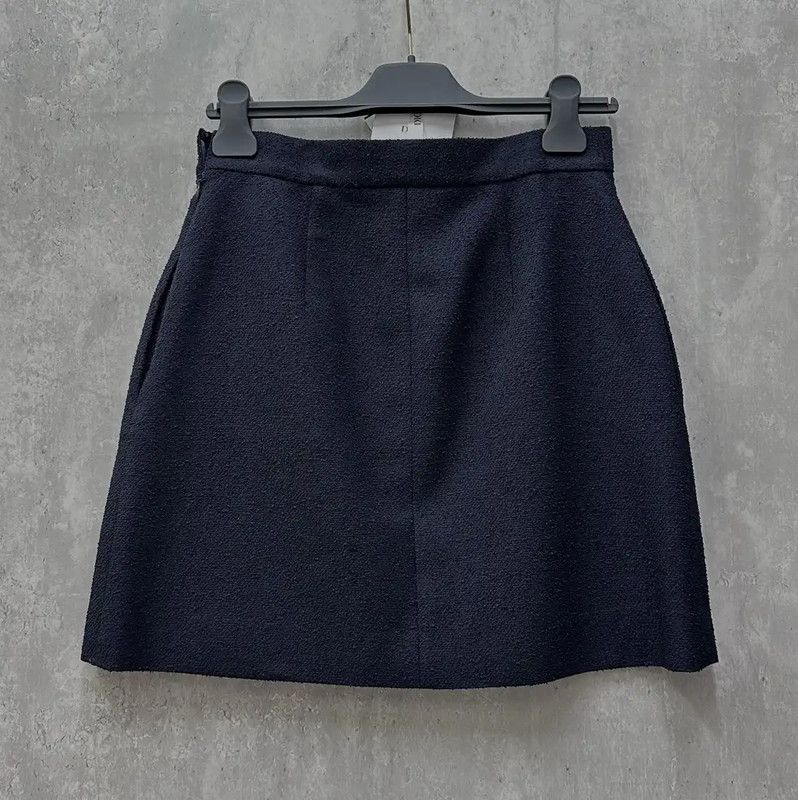 Dior Dior Women's Navy Wool Blend Skirt 0089 Size 36" / US 14 / IT 50 - 2 Thumbnail