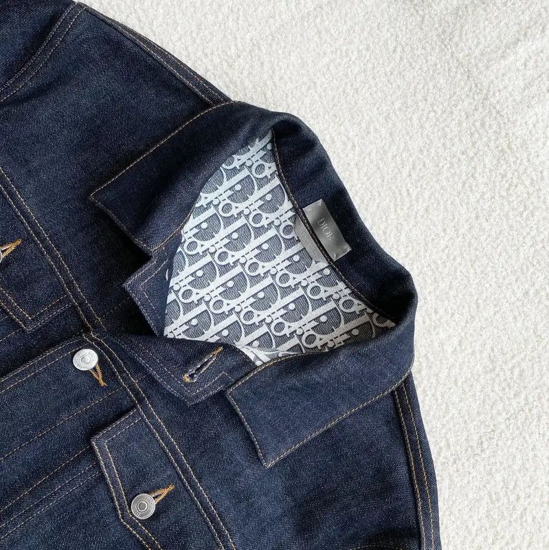 Dior Dior Women's Dark Blue Denim Jacket 0089 Size ONE SIZE - 3 Thumbnail