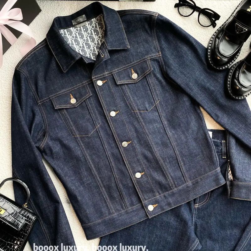 Dior Dior Women's Dark Blue Denim Jacket 0089 Size ONE SIZE - 4 Thumbnail