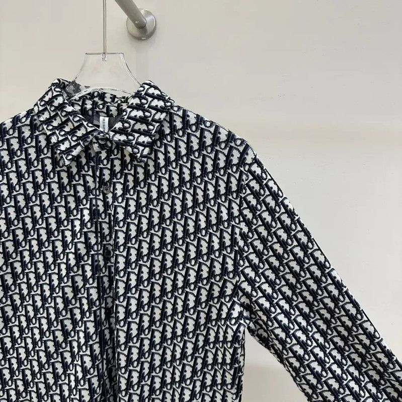 Dior Dior Black Logo Print Long Sleeve Shirt 0089 Size S / US 4 / IT 40 - 4 Thumbnail