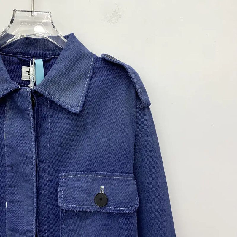 Dior Dior Navy Cotton Women's Jacket 0089 Size S / US 4 / IT 40 - 3 Thumbnail