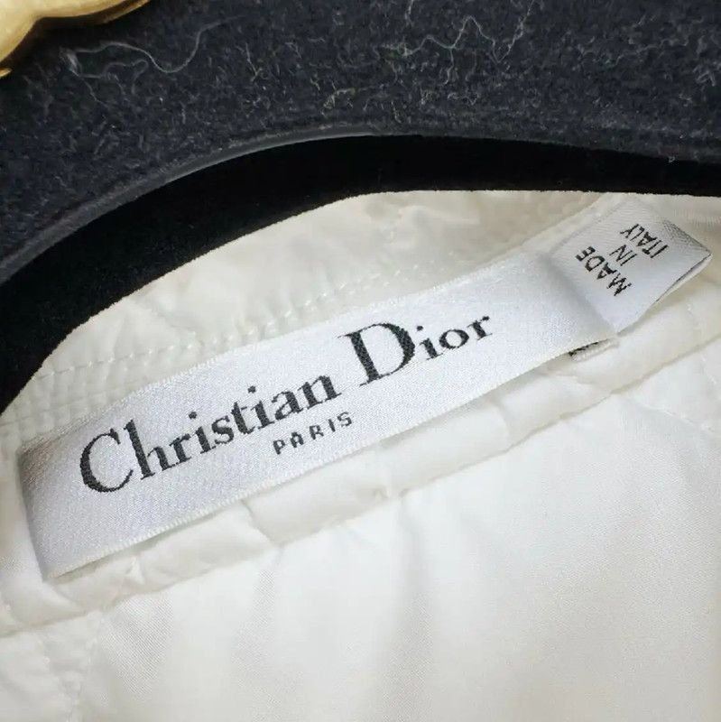 Dior Dior White Cotton Jacket for Women 0089 Size S / US 4 / IT 40 - 4 Thumbnail