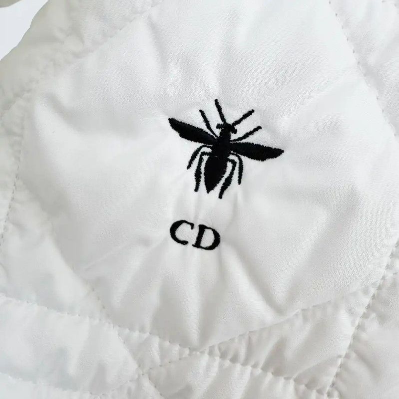 Dior Dior White Cotton Jacket for Women 0089 Size S / US 4 / IT 40 - 2 Thumbnail