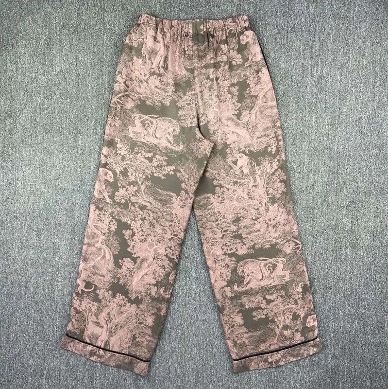 Dior Dior Pink Silk Casual Pants 0089 Size 23" - 3 Thumbnail