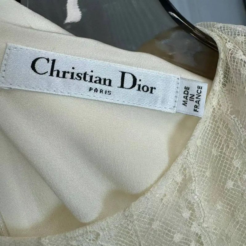 Dior Dior White Silk Short Dress for Women 0089 Size S / US 4 / IT 40 - 3 Thumbnail