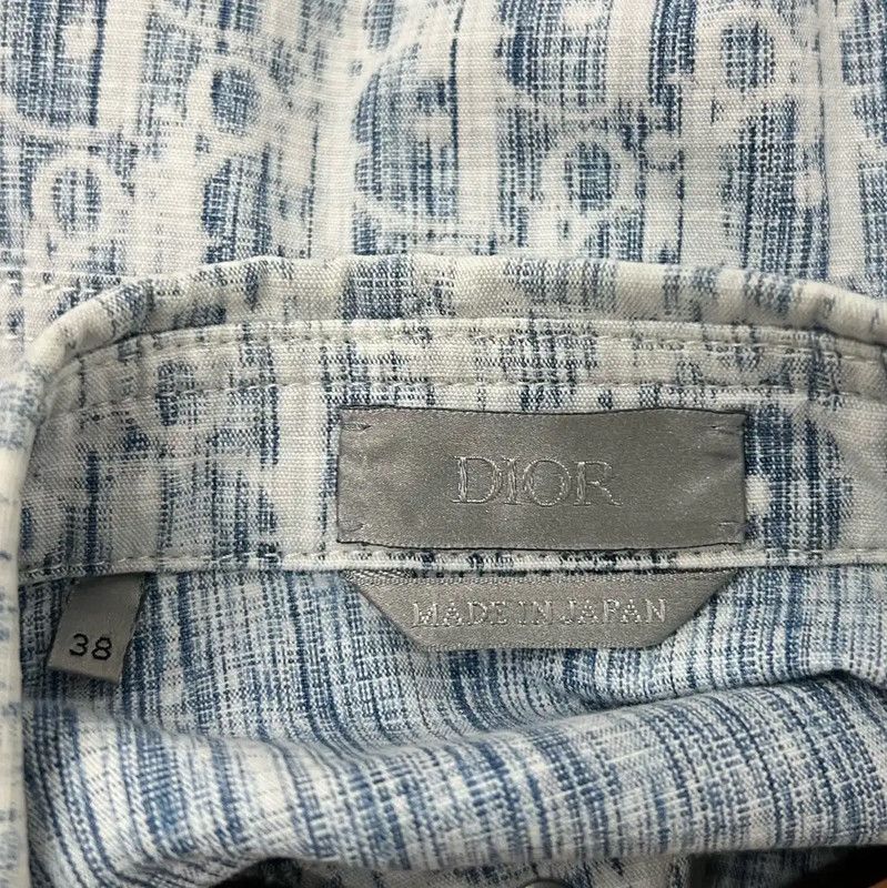 Dior Dior Women's Blue Printed Button-Up Shirt 0089 Size XS / US 0-2 / IT 36-38 - 5 Thumbnail