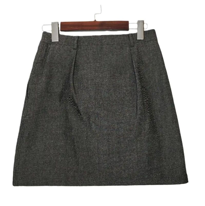Dior Dior Gray Silk Women's Midi Skirt 0089 Size 23" - 2 Thumbnail