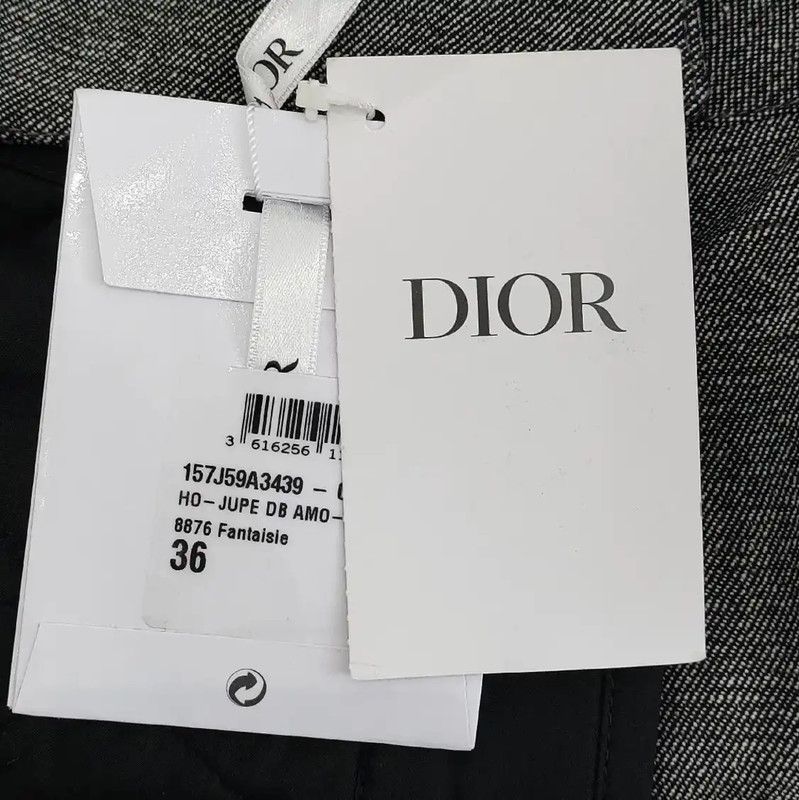 Dior Dior Gray Silk Women's Midi Skirt 0089 Size 23" - 6 Thumbnail