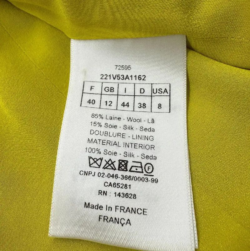 Dior Dior Bright Yellow Wool Women's Cardigan 0089 Size L / US 10 / IT 46 - 4 Thumbnail