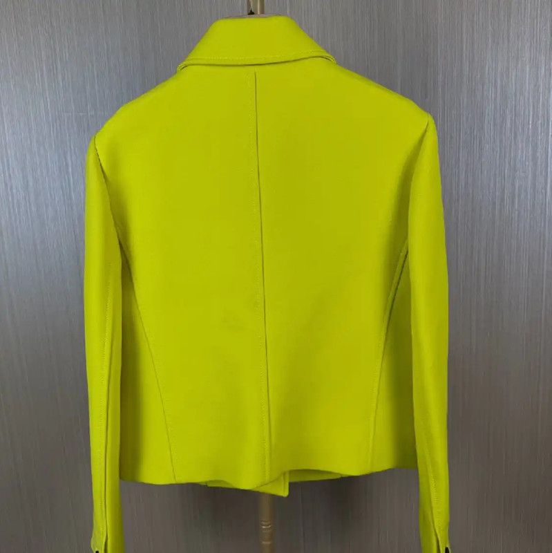 Dior Dior Bright Yellow Wool Women's Cardigan 0089 Size L / US 10 / IT 46 - 2 Thumbnail