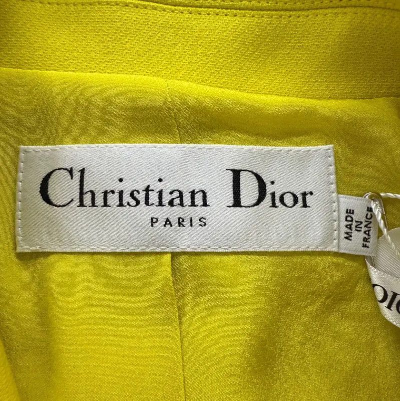 Dior Dior Bright Yellow Wool Women's Cardigan 0089 Size L / US 10 / IT 46 - 3 Thumbnail