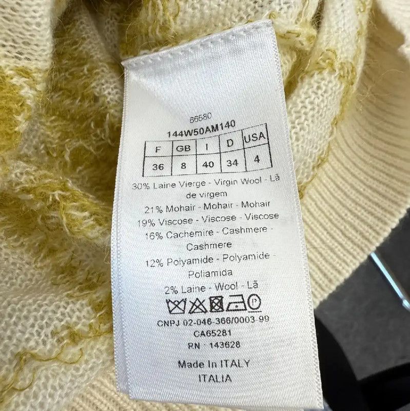 Dior Dior Colorblocked Wool Sweater for Women 0089 Size M / US 6-8 / IT 42-44 - 4 Thumbnail