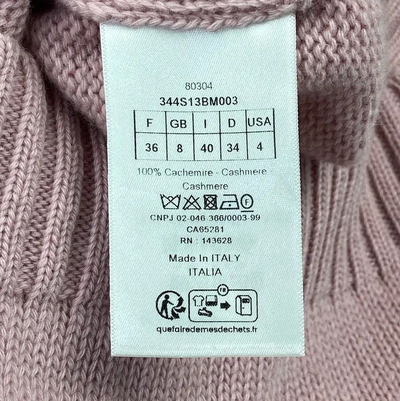 Dior Dior Pink Cashmere Knitted Sweater 0089 Size S / US 4 / IT 40 - 5 Thumbnail