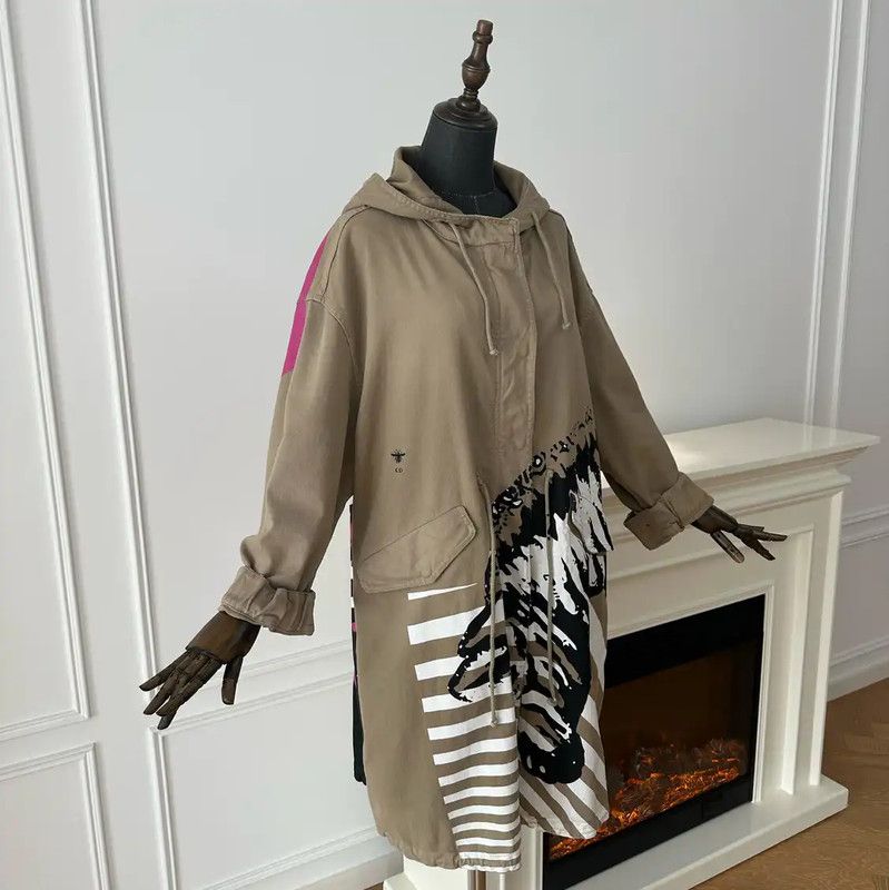 Dior Dior Khaki Women's Coat with Unique Design 0089 Size S / US 4 / IT 40 - 7 Thumbnail