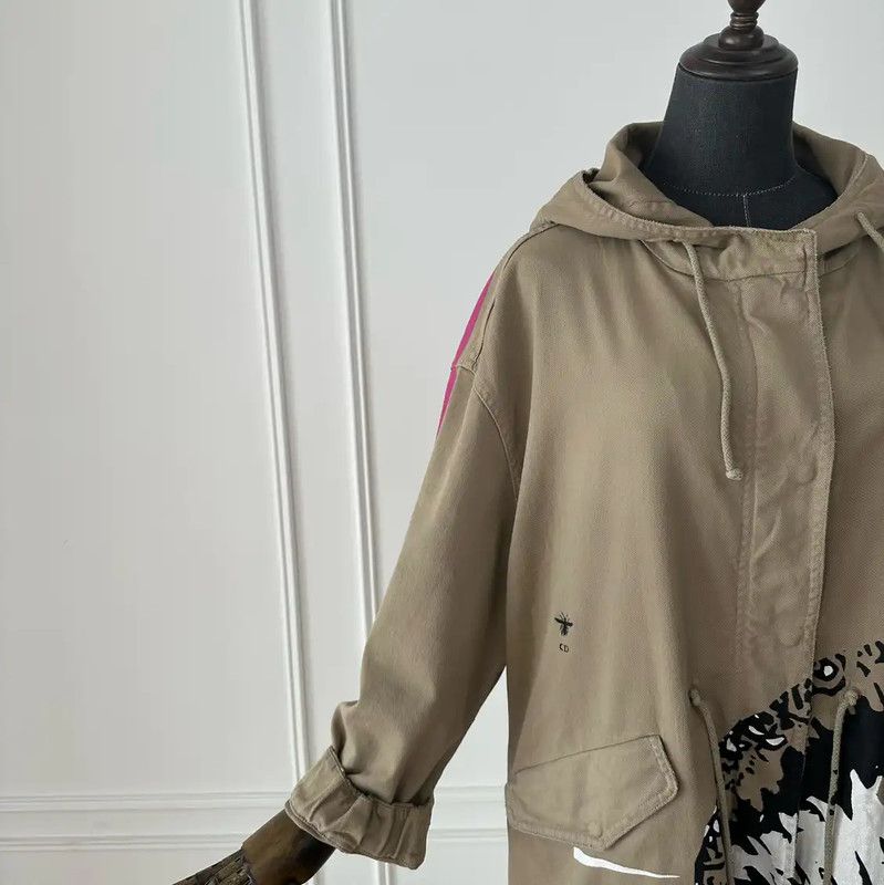 Dior Dior Khaki Women's Coat with Unique Design 0089 Size S / US 4 / IT 40 - 6 Thumbnail