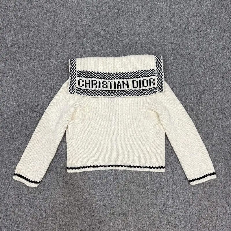Dior Dior White Wool Cardigan for Women 0089 Size S / US 4 / IT 40 - 2 Thumbnail