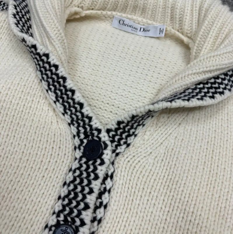 Dior Dior White Wool Cardigan for Women 0089 Size S / US 4 / IT 40 - 3 Thumbnail