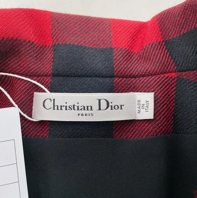 Dior Red Wool Short Sleeve Dress 0089