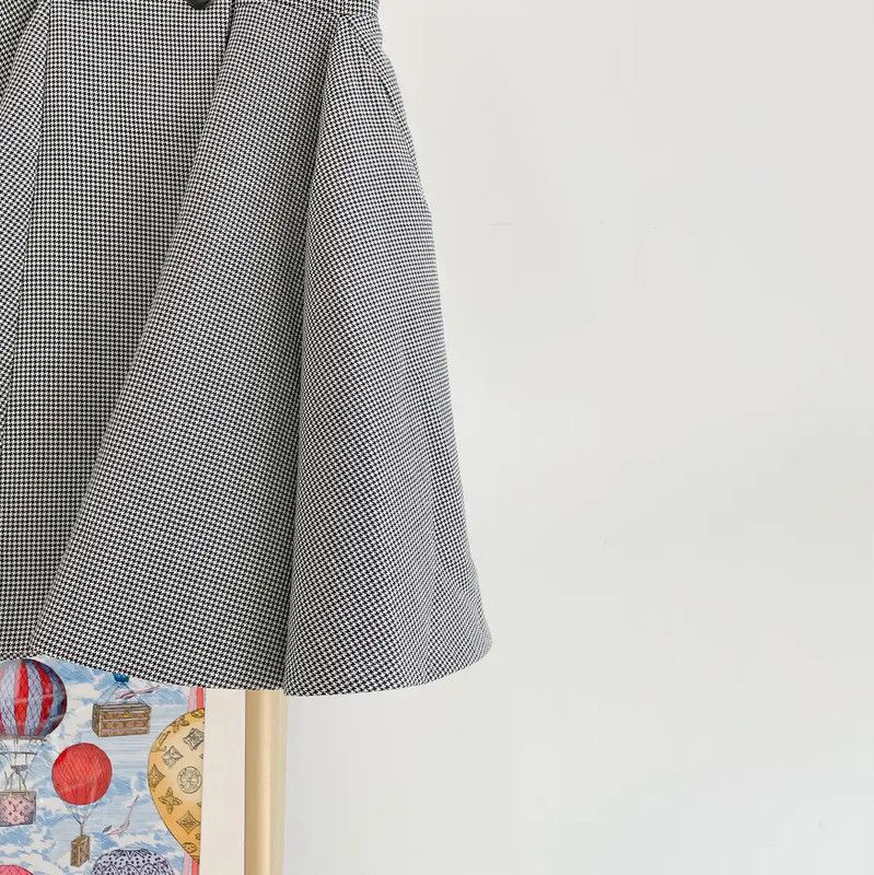 Dior Dior Grey Wool Check Short Sleeve Dress 0089 Size S / US 4 / IT 40 - 4 Thumbnail