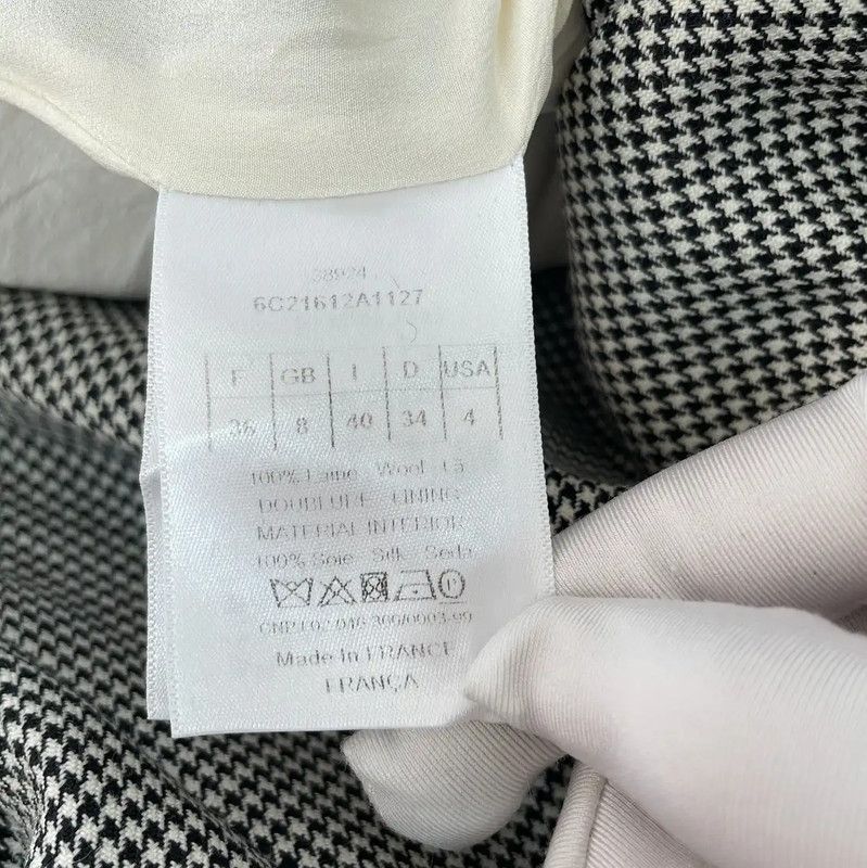 Dior Dior Grey Wool Check Short Sleeve Dress 0089 Size S / US 4 / IT 40 - 7 Thumbnail