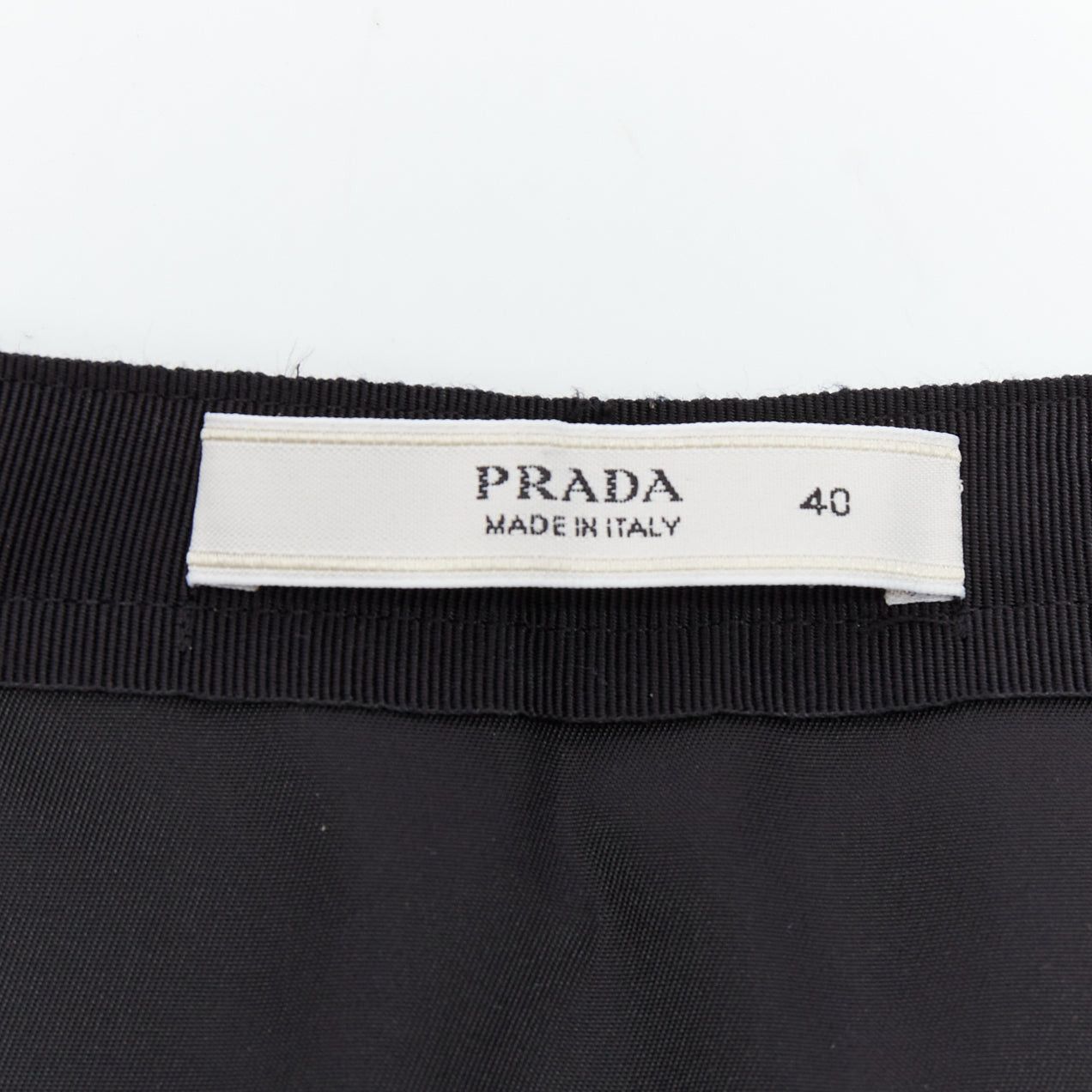 Prada PRADA 2008 black nylon silver logo buckle fabric peplum belt IT38 XS Size ONE SIZE - 8 Thumbnail