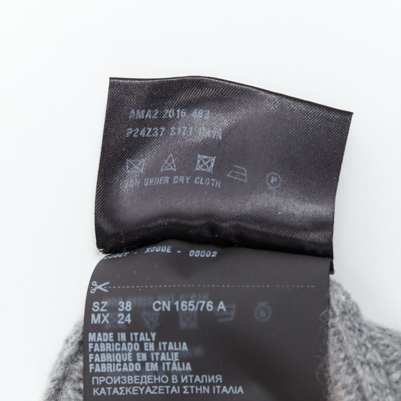 Prada PRADA 2016 grey wool cashmere side panel asymmetric sweater IT38 XS Size XS / US 0-2 / IT 36-38 - 9 Thumbnail