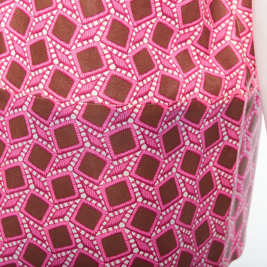 Louis Vuitton rare LOUIS VUITTON genuine leather pink enlarged lattice lace print boxy top FR36 S Size S / US 4 / IT 40 - 7 Thumbnail