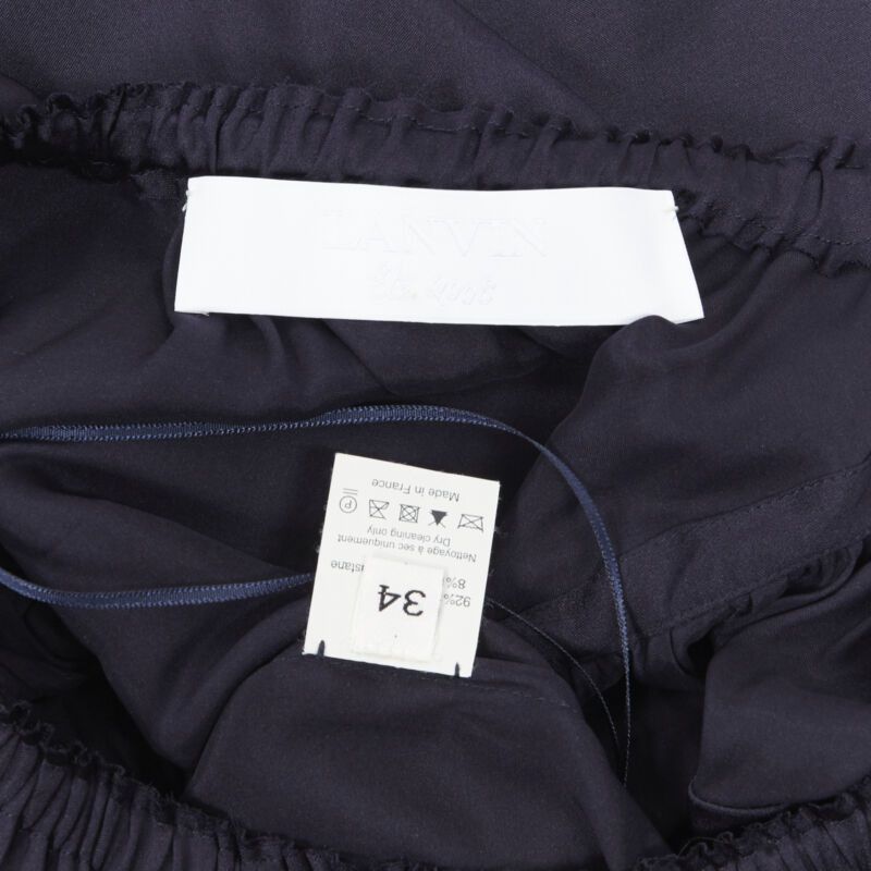 Lanvin LANVIN ALBER ELBAZ 2008 stretch silk elasticated neck ruffle sleeve top FR34 XS Size XS / US 0-2 / IT 36-38 - 8 Thumbnail