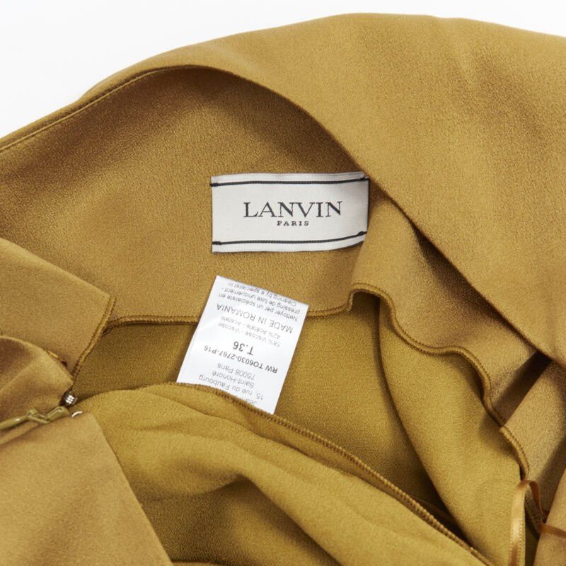 Lanvin LANVIN ALBER ELBAZ gold viscose acetate layered one shoulder evening top FR36 XS Size XS / US 0-2 / IT 36-38 - 8 Thumbnail
