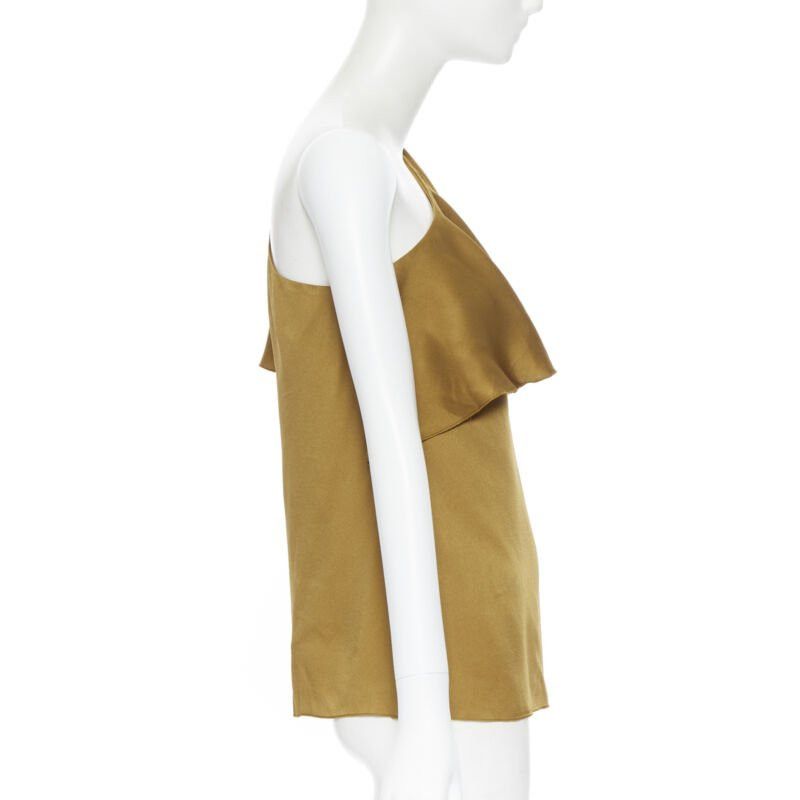 Lanvin LANVIN ALBER ELBAZ gold viscose acetate layered one shoulder evening top FR36 XS Size XS / US 0-2 / IT 36-38 - 3 Thumbnail