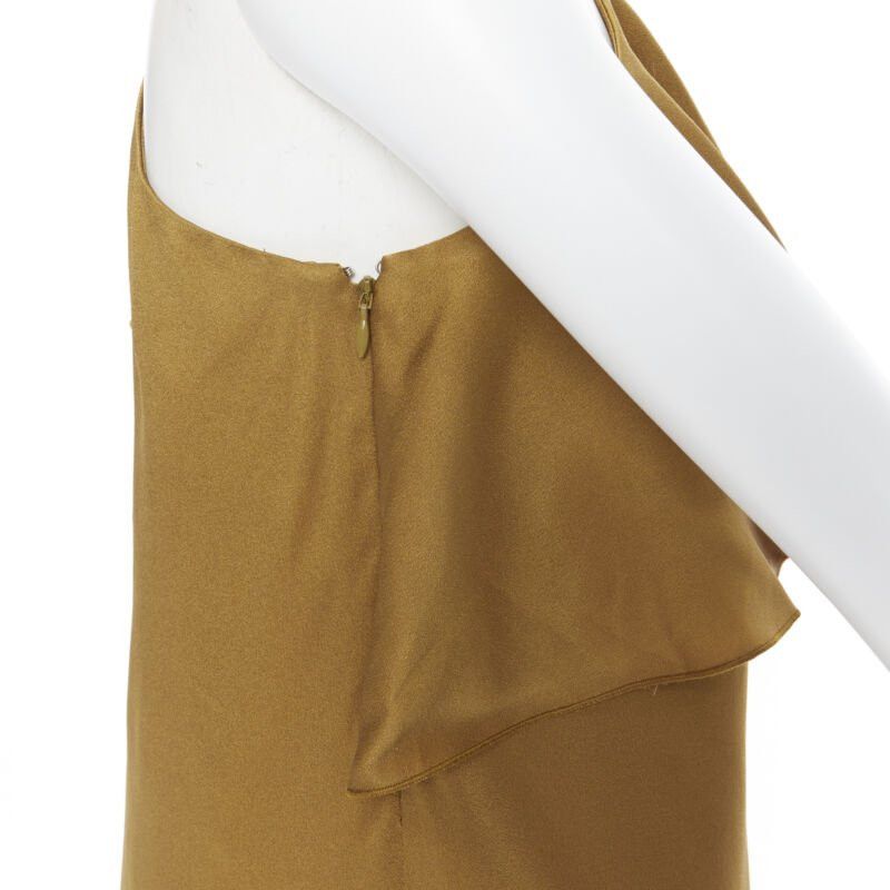 Lanvin LANVIN ALBER ELBAZ gold viscose acetate layered one shoulder evening top FR36 XS Size XS / US 0-2 / IT 36-38 - 7 Thumbnail
