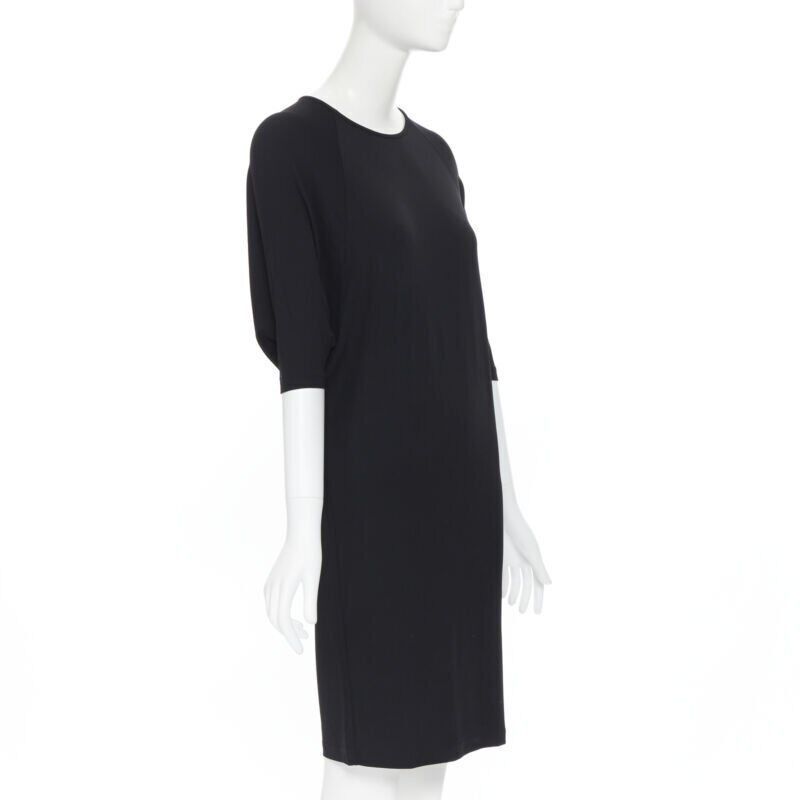 Michael Kors MICHAEL KORS black rayon spandex batwing stretch fit casual dress US0 XS Size XS / US 0-2 / IT 36-38 - 4 Thumbnail