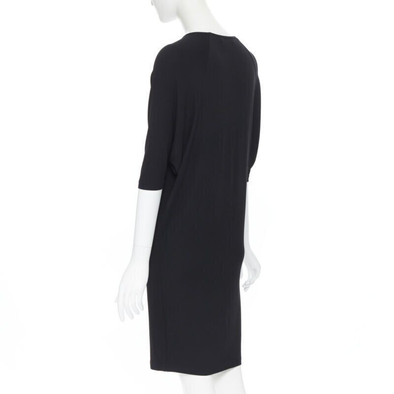 Michael Kors MICHAEL KORS black rayon spandex batwing stretch fit casual dress US0 XS Size XS / US 0-2 / IT 36-38 - 7 Thumbnail
