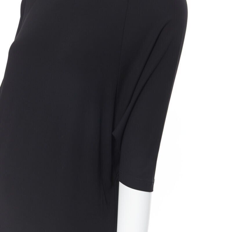 Michael Kors MICHAEL KORS black rayon spandex batwing stretch fit casual dress US0 XS Size XS / US 0-2 / IT 36-38 - 2 Thumbnail