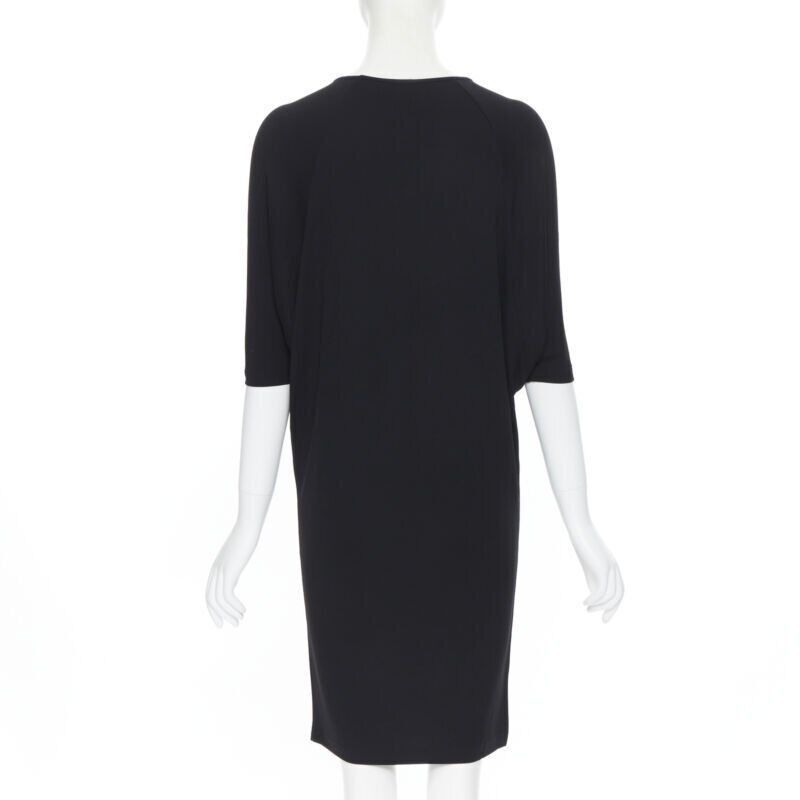 Michael Kors MICHAEL KORS black rayon spandex batwing stretch fit casual dress US0 XS Size XS / US 0-2 / IT 36-38 - 6 Thumbnail