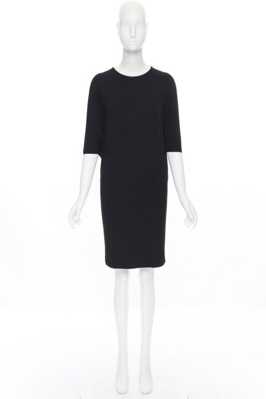 Michael Kors MICHAEL KORS black rayon spandex batwing stretch fit casual dress US0 XS Size XS / US 0-2 / IT 36-38 - 3 Thumbnail