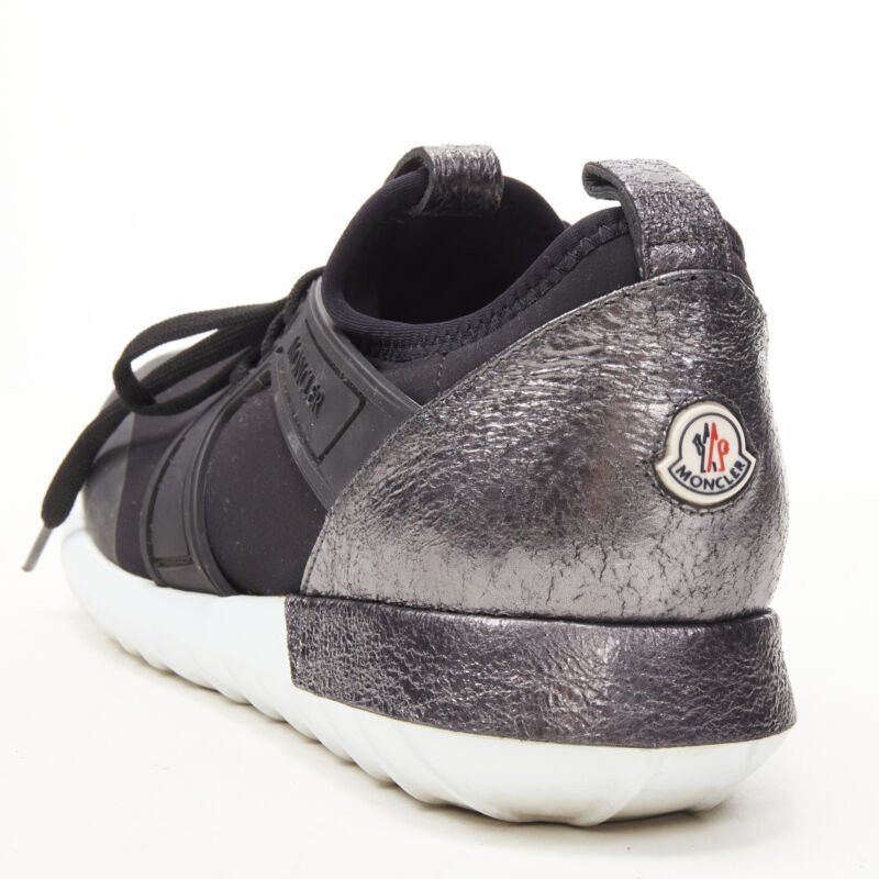 Moncler MONCLER black neoprene plastic caged metallic leather heel sports sneaker EU37 Size US 7 / IT 37 - 7 Thumbnail