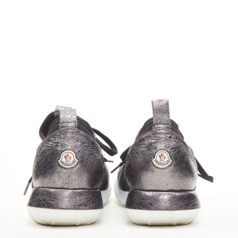 Moncler MONCLER black neoprene plastic caged metallic leather heel sports sneaker EU37 Size US 7 / IT 37 - 4 Thumbnail